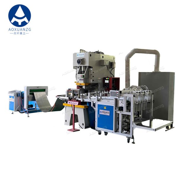 63T Full Automatic Aluminum Foil Pressing Pneumatic Punching Machine For Lunch Containers 200ml
