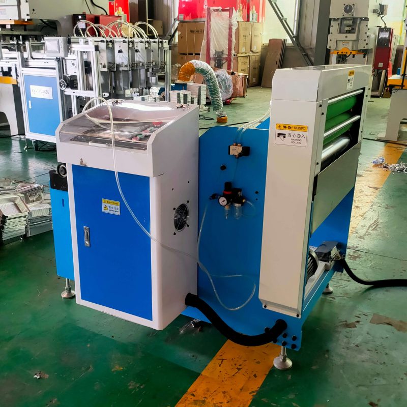45T Aluminum Foil Lunch Containers Semi Automatic Production Line With Pneumatic Punching Machine - Image 4