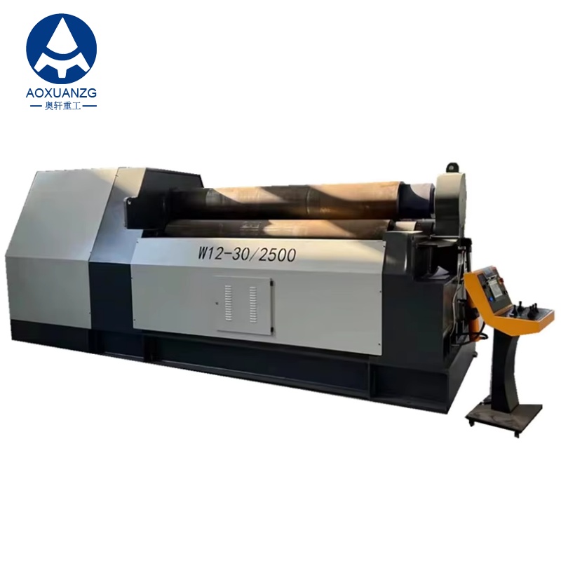 W12CNC hydraulic Four Rollers Rolling Bending Machine Metal Sheet 30x2500  Plate Rolling Machine