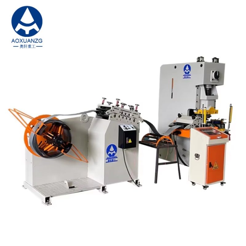 APA-25T pneumatic punching machine with feeder and decolier production line